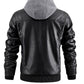 Men Leather Jacket Motorcycle Jacket Waterproof Windproof