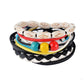 Leather Bracelet Men Multilayer Bead Bracelet Punk Wrap Bracelets for Women Vintage punk Men Jewelry