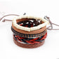 Leather Bracelet Men Multilayer Bead Bracelet Punk Wrap Bracelets for Women Vintage punk Men Jewelry