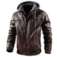 Men Leather Jacket Motorcycle Jacket Waterproof Windproof