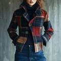Vintage Women's Blazer With Stand Collar
