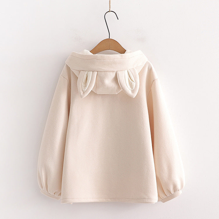 Japanese Hooded Plus Fleece Sweater