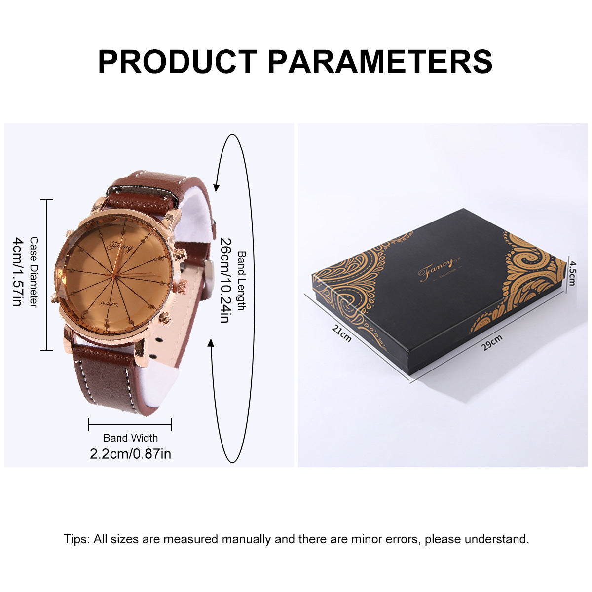 Father's Day Watch Belt Wallet Tie Cuff Men's Gift Set