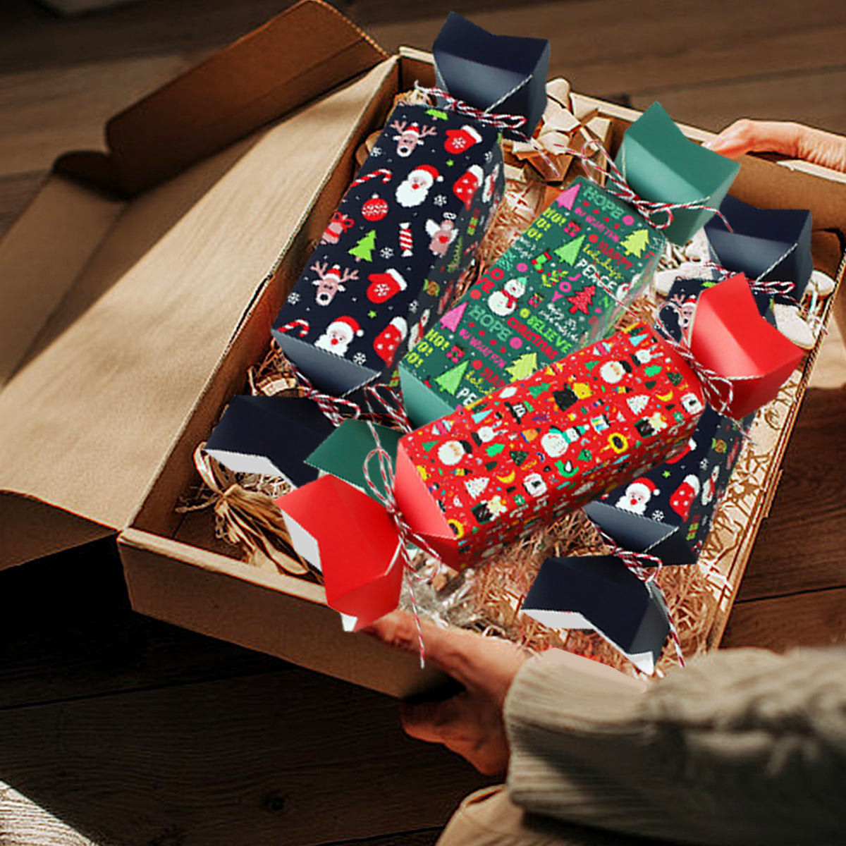 12PCS Christmas Candy Shaped Gift Boxes