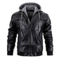 Men Leather Jacket Motorcycle Jacket Waterproof Windproof