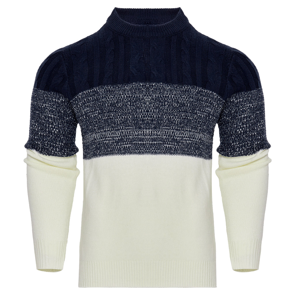 Men's Knitted Sweater Fashion Long-sleeved Pullover Tops Fall And Winter Clothing