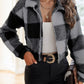 Plaid Pattern Teddy Jacket