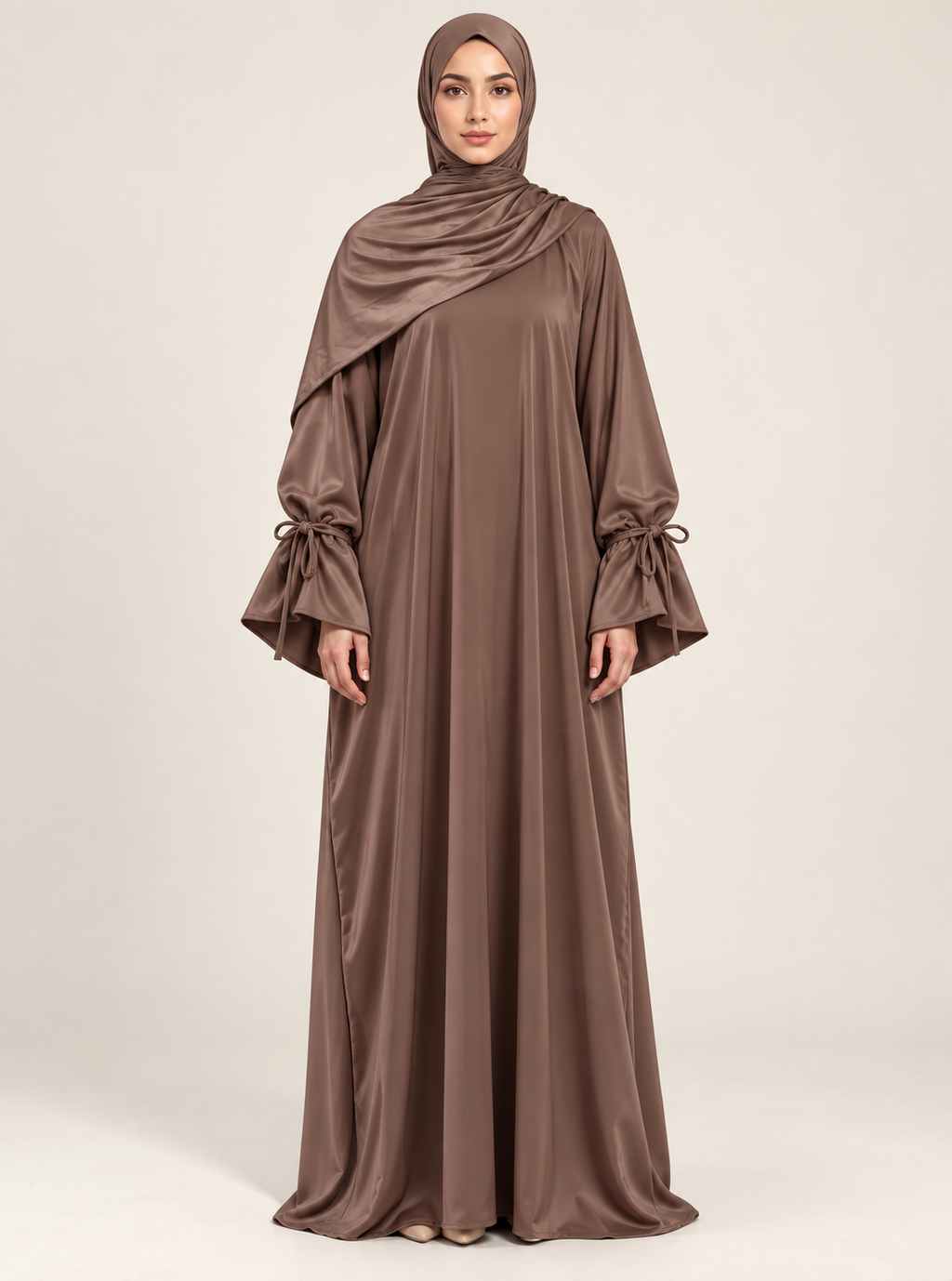 Eid Muslim Dress for Women Abaya Bow Jalabiya Ramadan Lace
