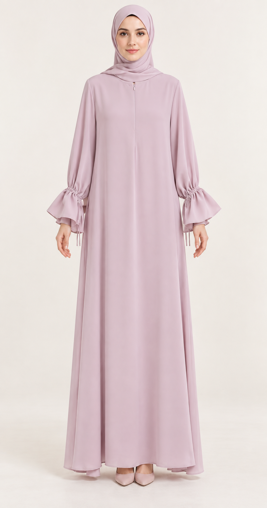 Eid Muslim Dress for Women Abaya Bow Jalabiya Ramadan Lace