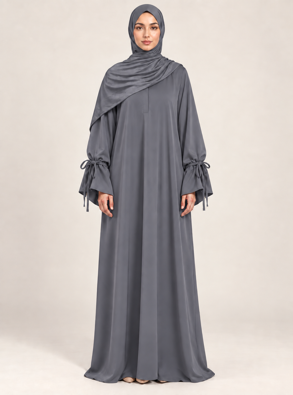 Eid Muslim Dress for Women Abaya Bow Jalabiya Ramadan Lace
