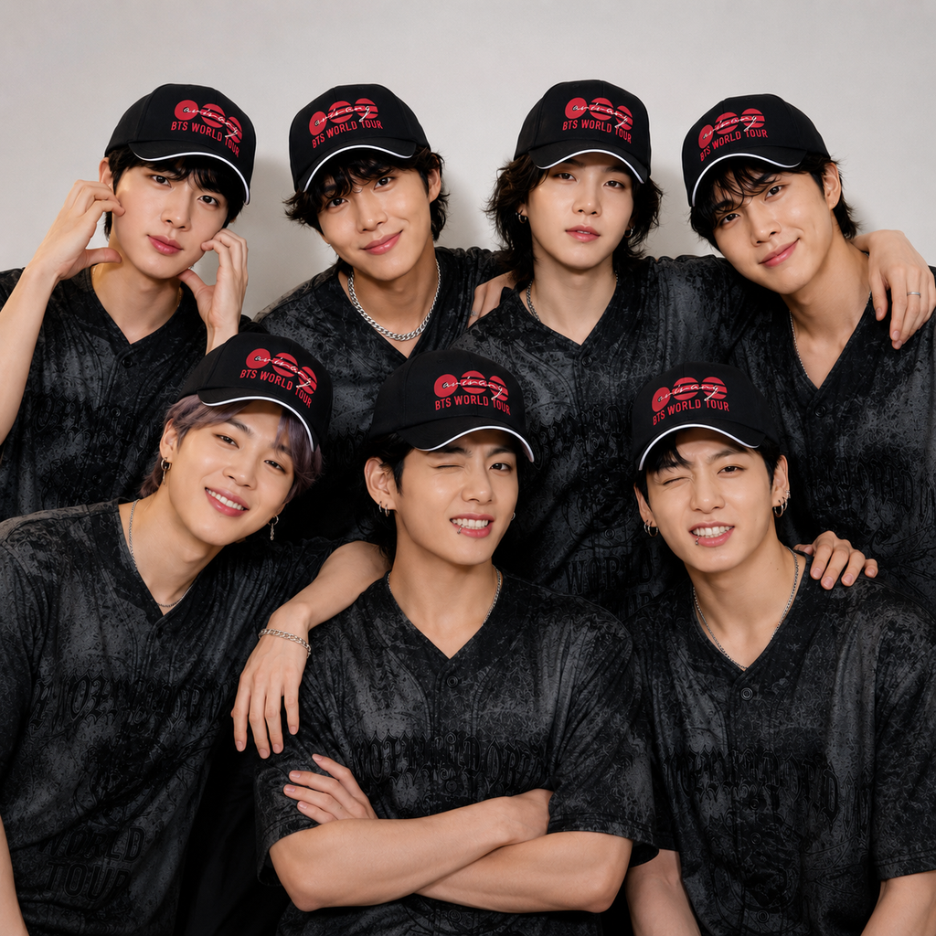 BTS Ultimate Fan Collection Bundle – World Tour Cap & BT21 High-Top Sneakers