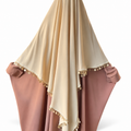 Muslim Women Tassel Khimar Bowknot Headscarf