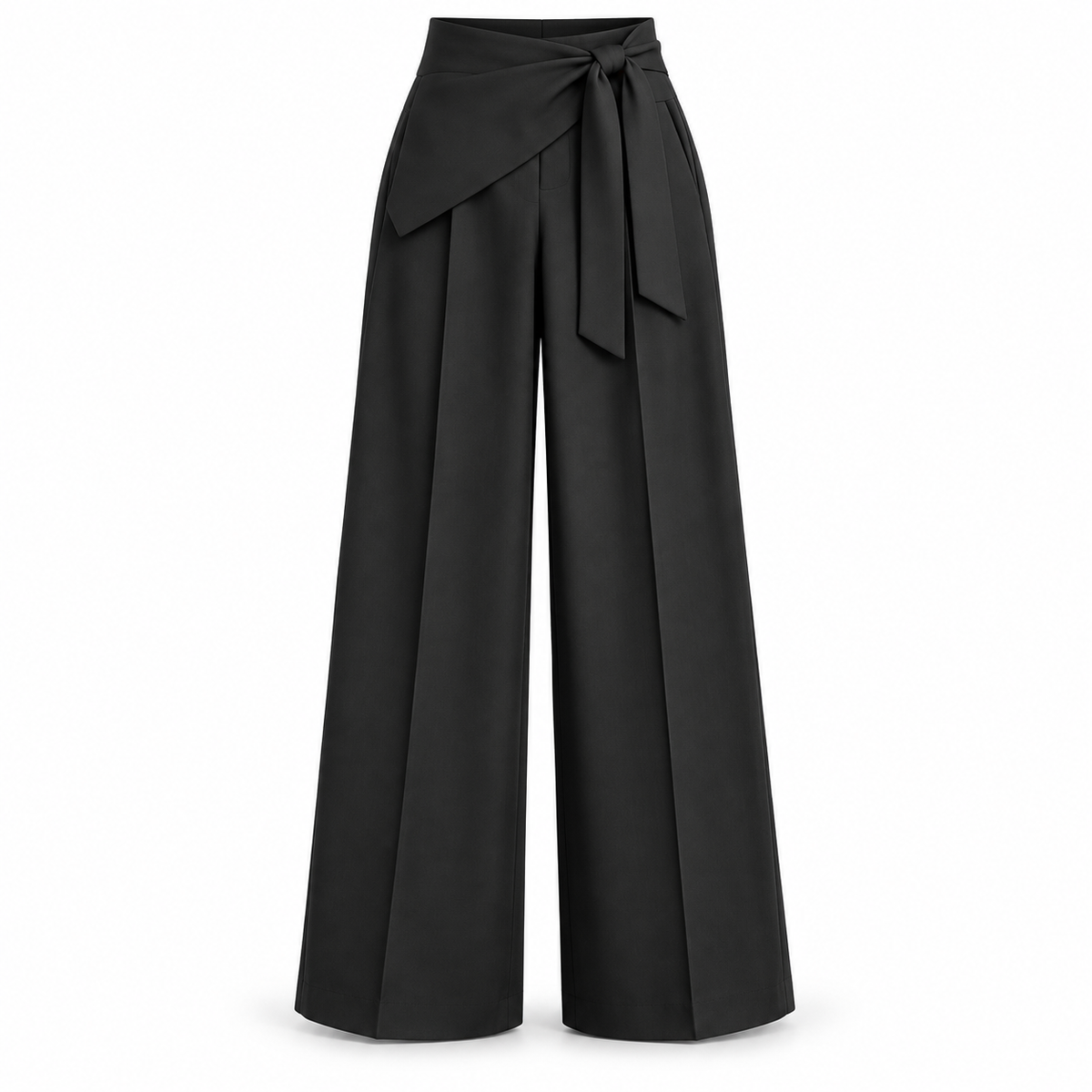 Women Trousers High Quality Lace-up Wide-leg Pants