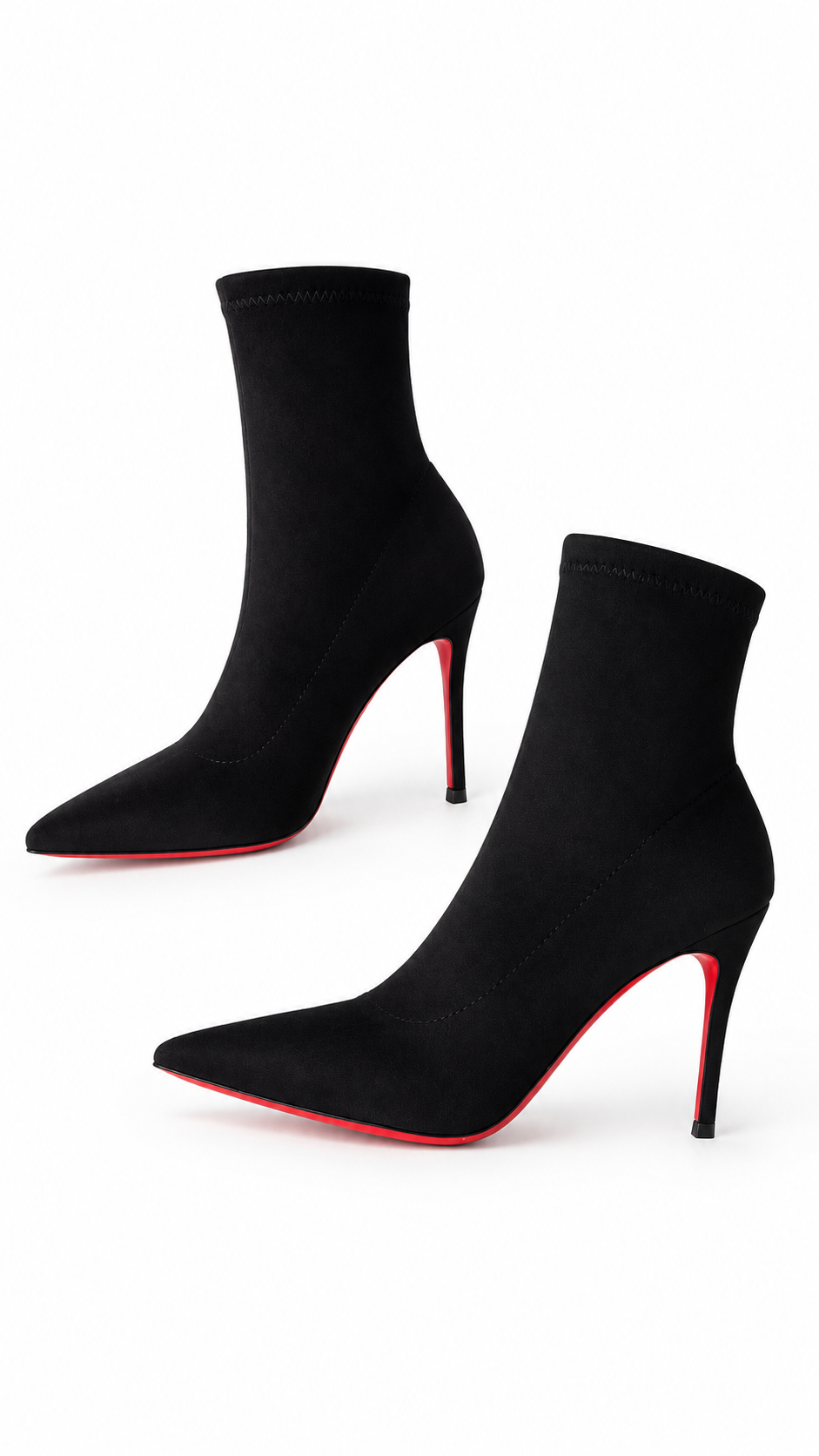 Women Autumn Winter Pointed Toe Slim Boots High Heel Velvet Surface