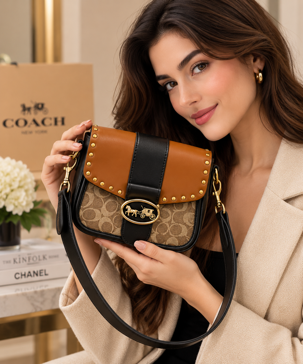 Coach New minimalist and fashionable small handbag,