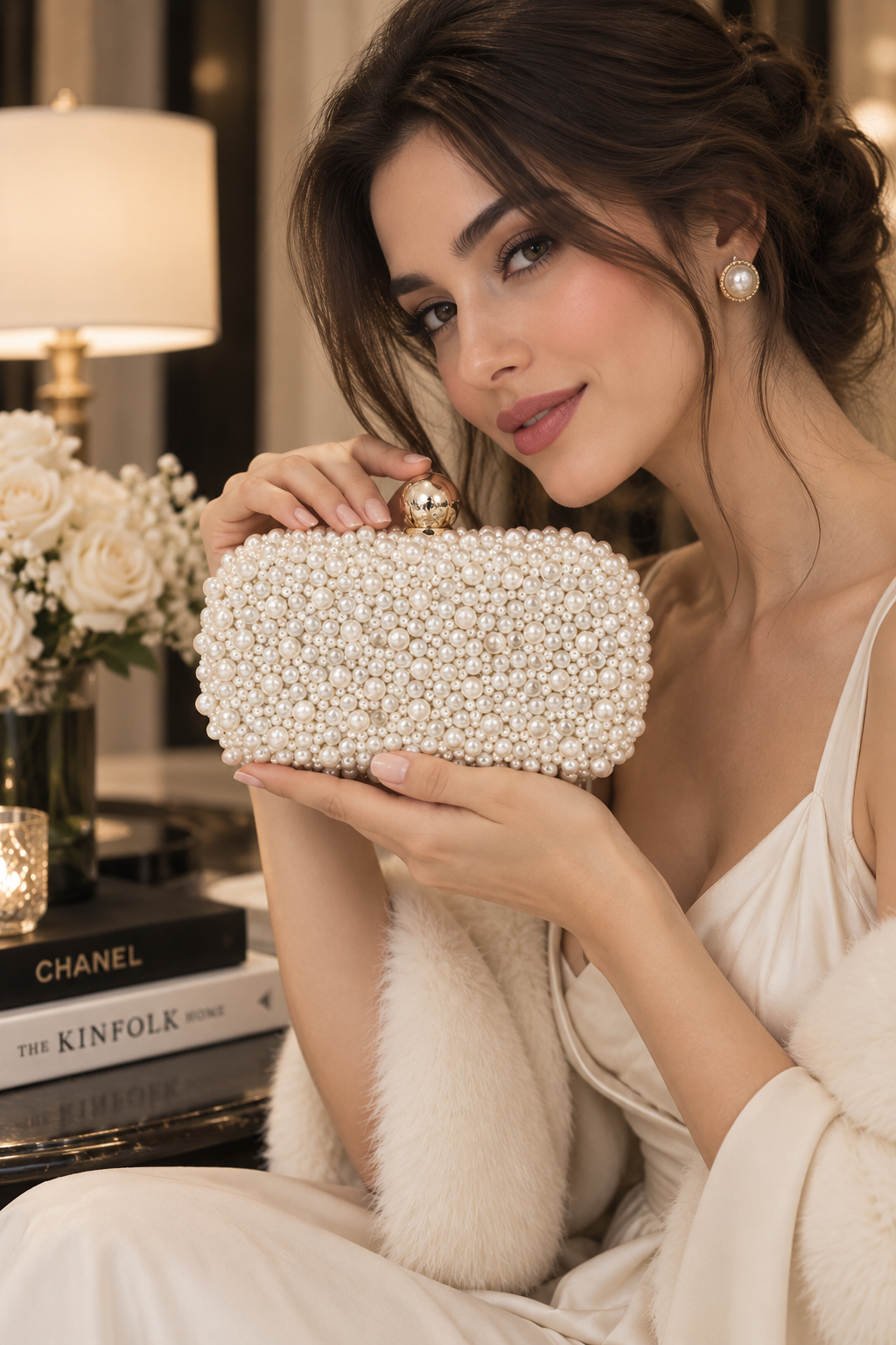 Pearl Dinner Ladies Hand Bag