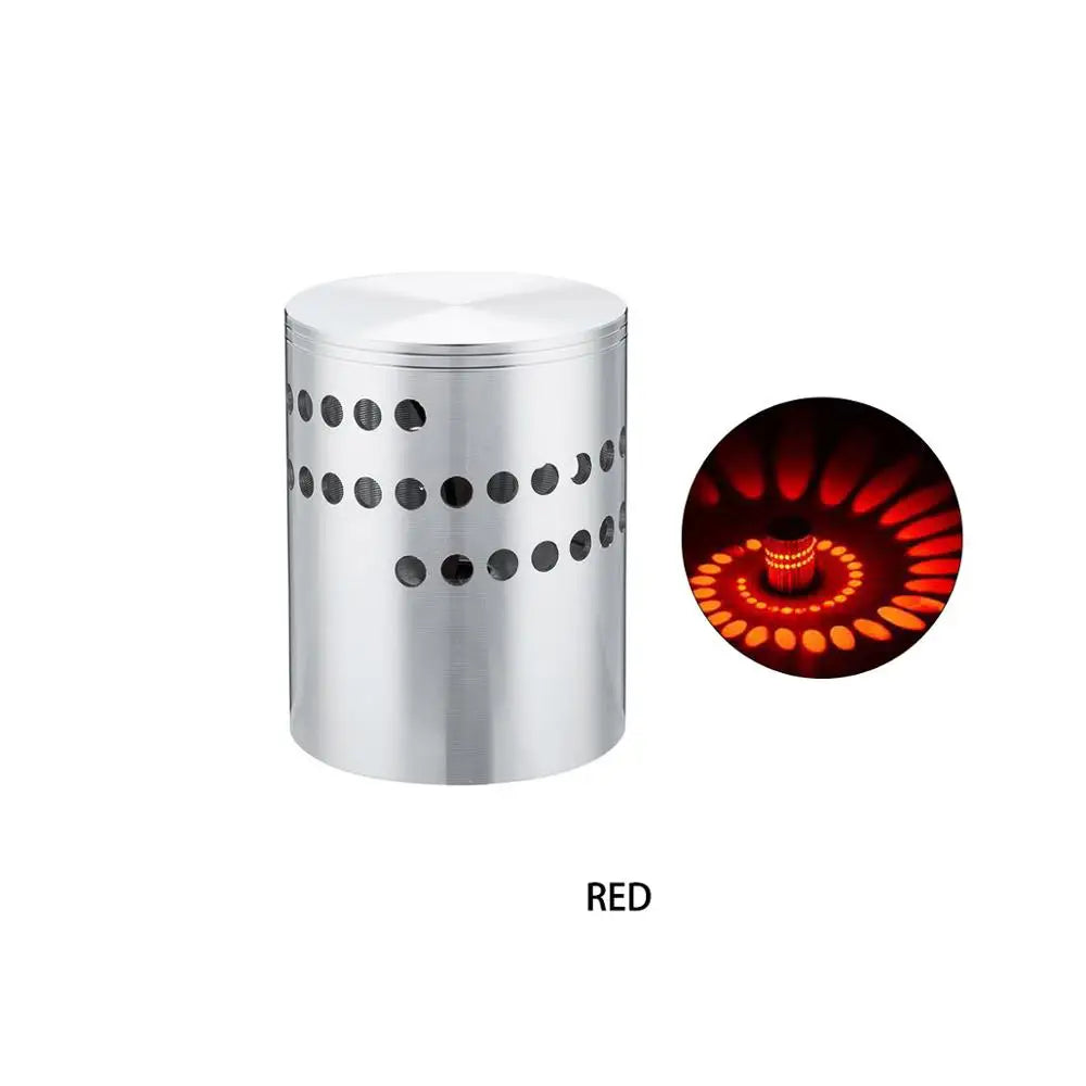 RGB Spiral Hole LED Wall Light Effect Wall Lamp Remote Controller