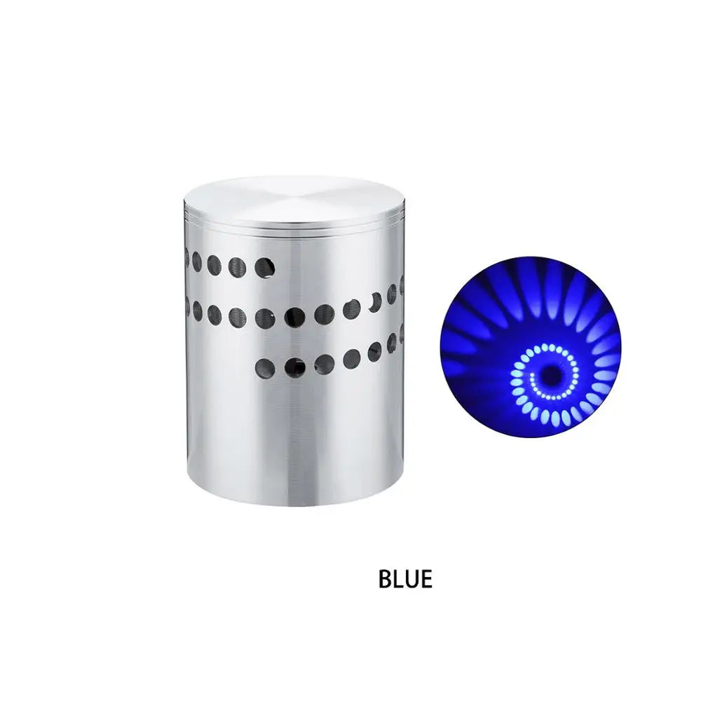 RGB Spiral Hole LED Wall Light Effect Wall Lamp Remote Controller