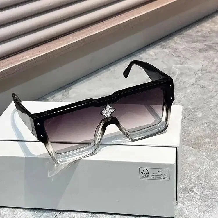 Trendy Square Large Frame Sunglasses