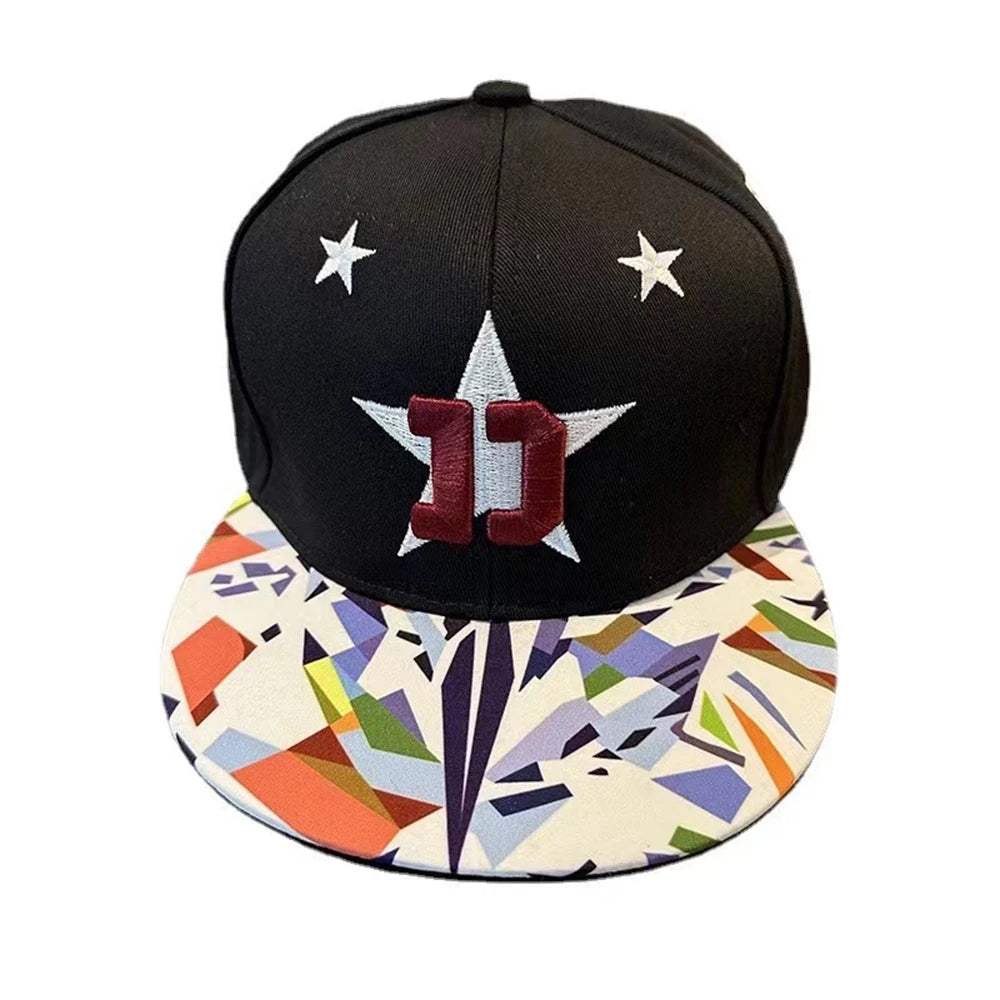 Funky Men's Letter Embroidery Tide All-match Flat Brim Baseball Cap Hip-hop Hat