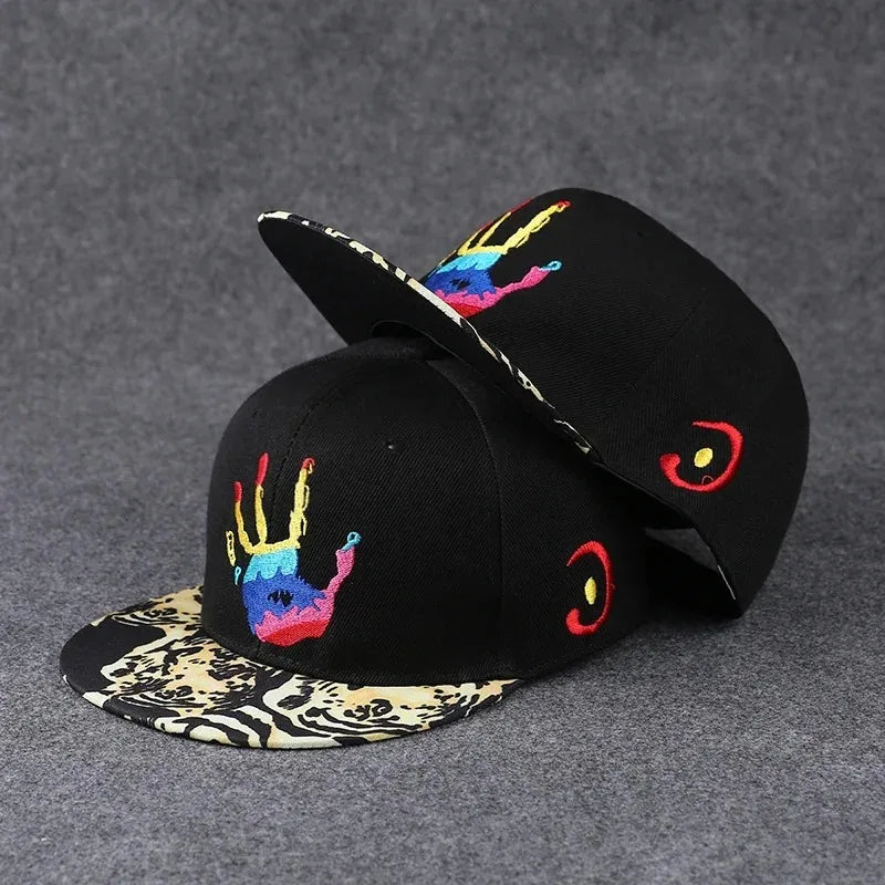Funky Men's Letter Embroidery Tide All-match Flat Brim Baseball Cap Hip-hop Hat
