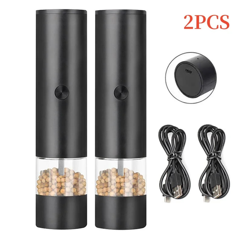 Rechargeable Electric Salt And Pepper Grinder Set