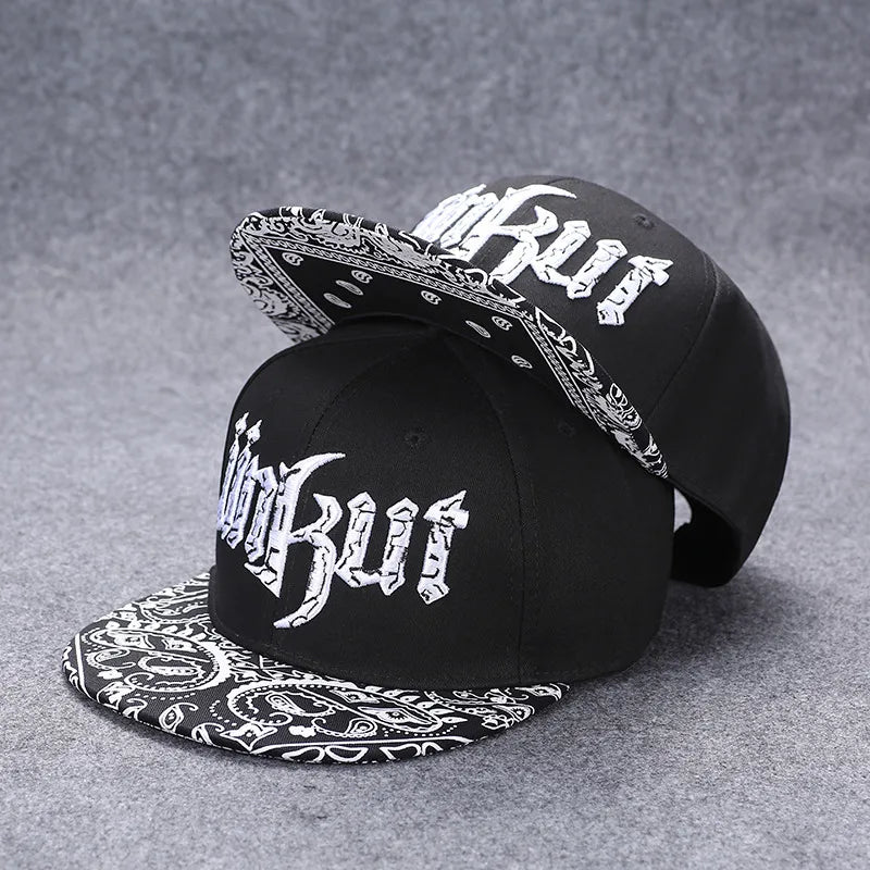 Funky Men's Letter Embroidery Tide All-match Flat Brim Baseball Cap Hip-hop Hat