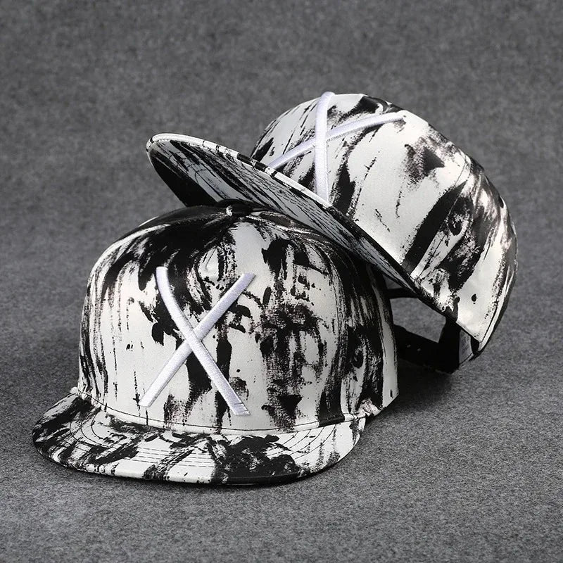 Funky Men's Letter Embroidery Tide All-match Flat Brim Baseball Cap Hip-hop Hat