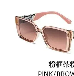 Square Sunglasses Women Fashion Letter Outdoor