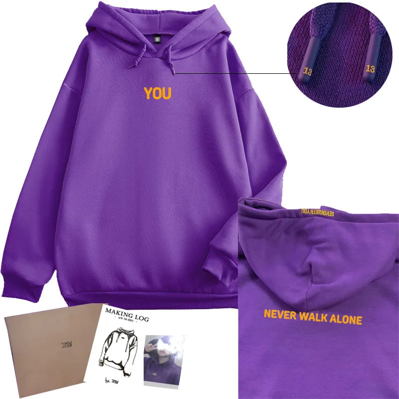 2024 Original  Hoodie Printed Seven With You 13 You Never Walk Alone