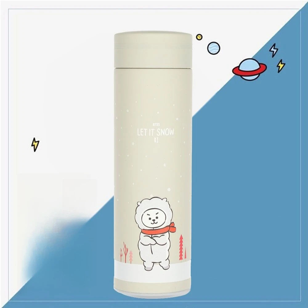 New BT21 Jimmy Cooky Mang High Color Value Student Cartoons Steels Bottles
