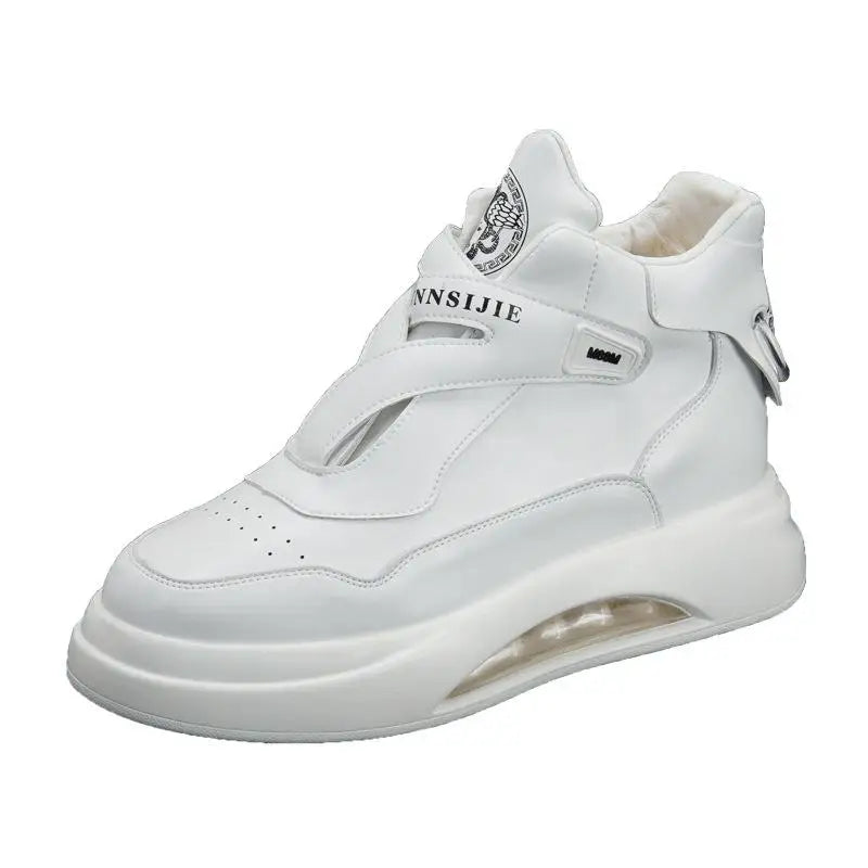 Comfortable High-Top Men's Casual Shoes with Inner Fleece Soft Bottom