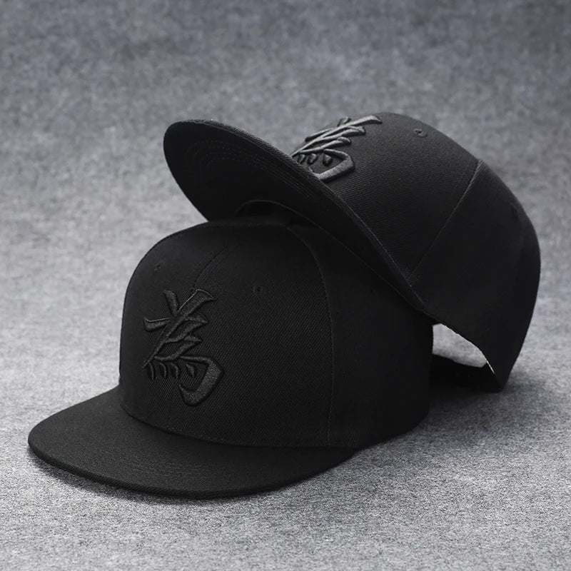 Funky Men's Letter Embroidery Tide All-match Flat Brim Baseball Cap Hip-hop Hat