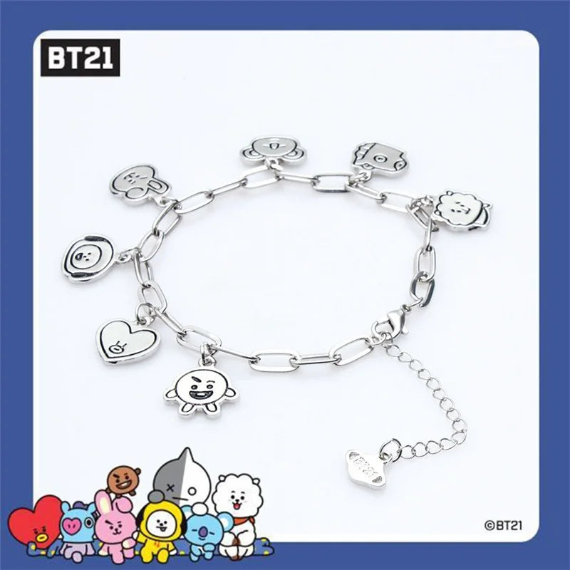 Kawaii Bt21 Bracelet Cartoon New Couple Jewelry