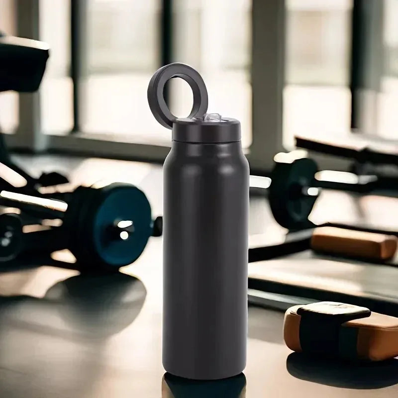 24oz Sport Water Bottle Stainless Steel Insulated BPA Free with Magnetic Lid