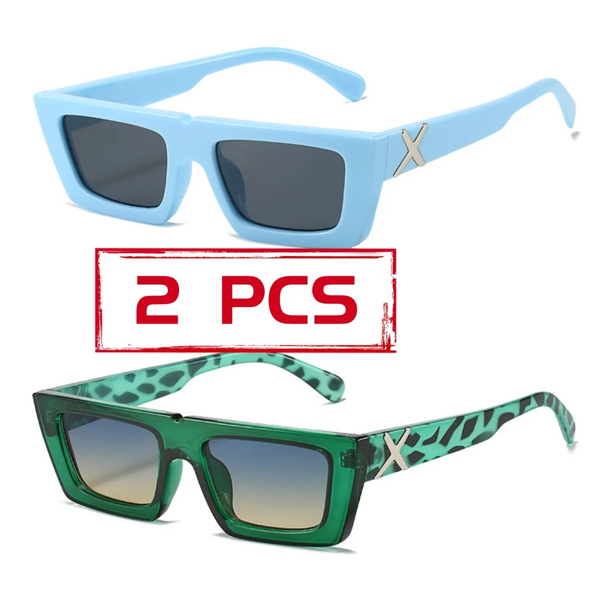 Small frame square personalised temples X modelling