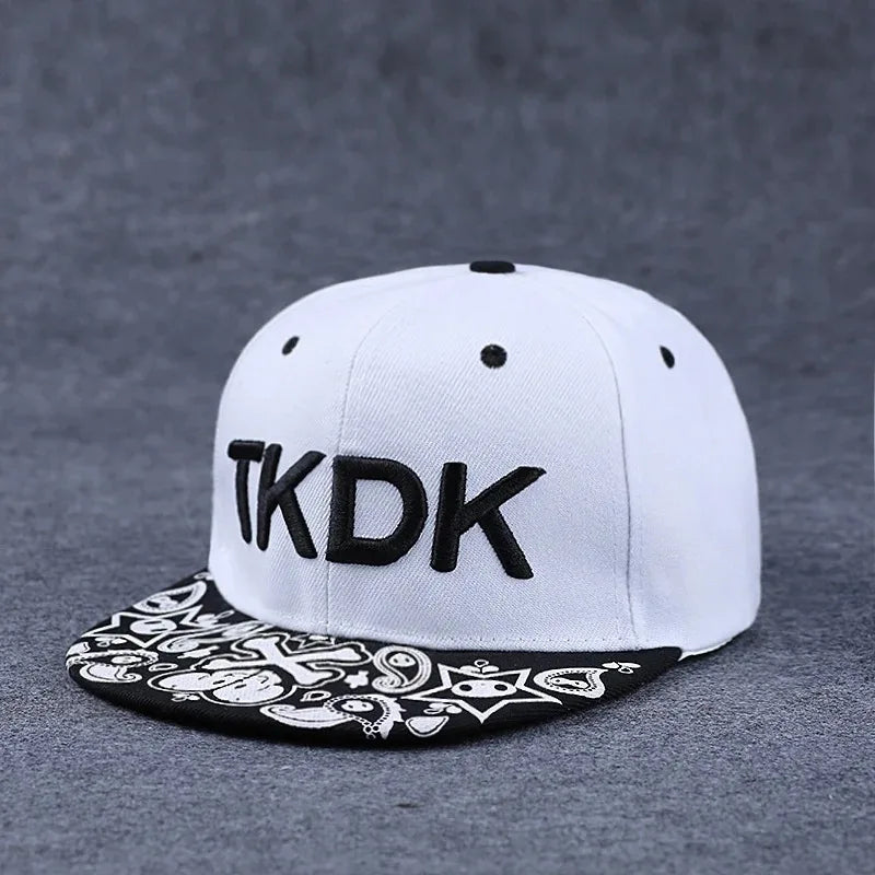 Funky Men's Letter Embroidery Tide All-match Flat Brim Baseball Cap Hip-hop Hat