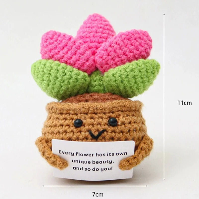 Handmade Mini Doll Funny Wool Gift for Friends or Lover Emotional Support Plant