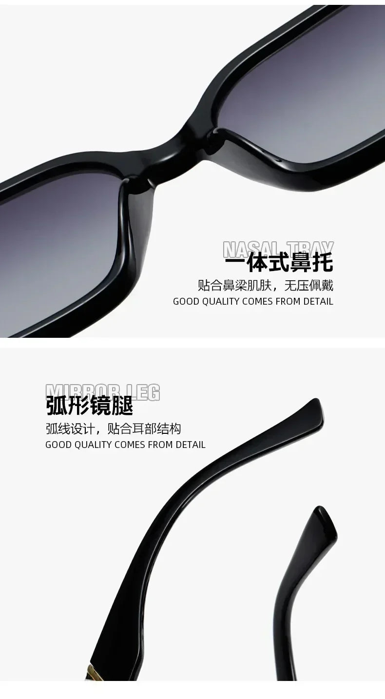 Square Sunglasses Women Fashion Letter Outdoor