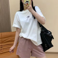 Alo Short-sleeved Women T-shirt Trendy Temperament Casual
