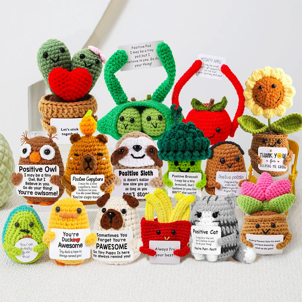 Handmade Mini Doll Funny Wool Gift for Friends or Lover Emotional Support Plant