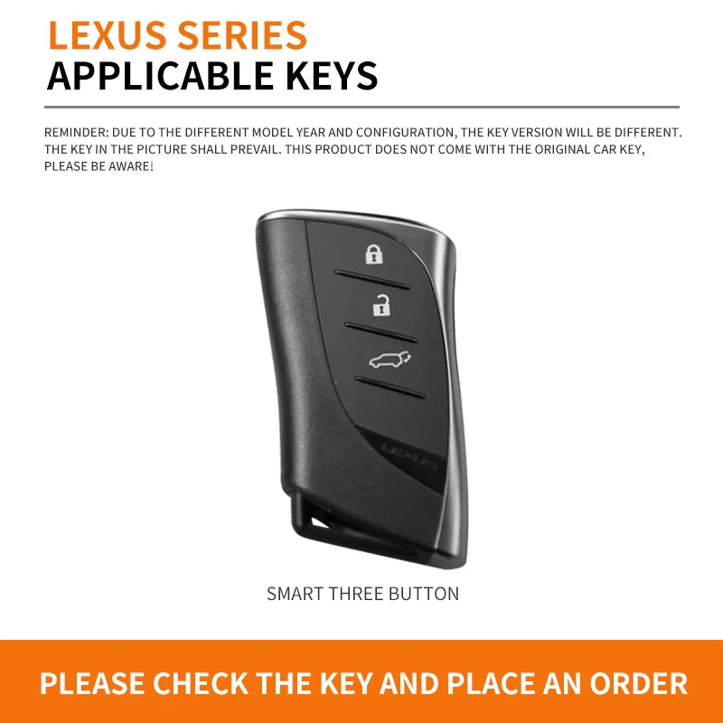 Leather Car Smart Remote Key Case Cover For Lexus