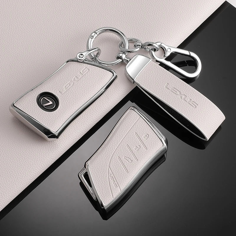 Leather Car Smart Remote Key Case Cover For Lexus