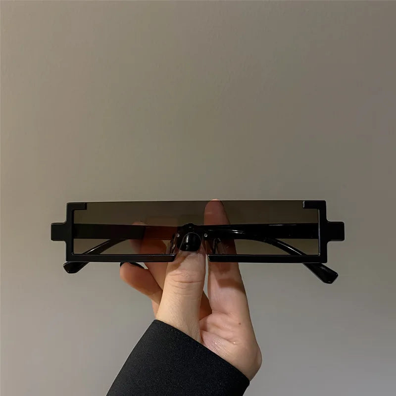 Rimless Frameless Rectangle Shades Gradient UV400