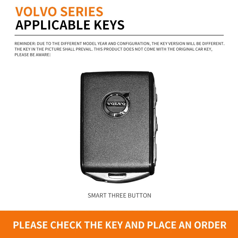 Zine Alloy Car Key Case Shell Cover For Volvo XC60 Protection Accessory