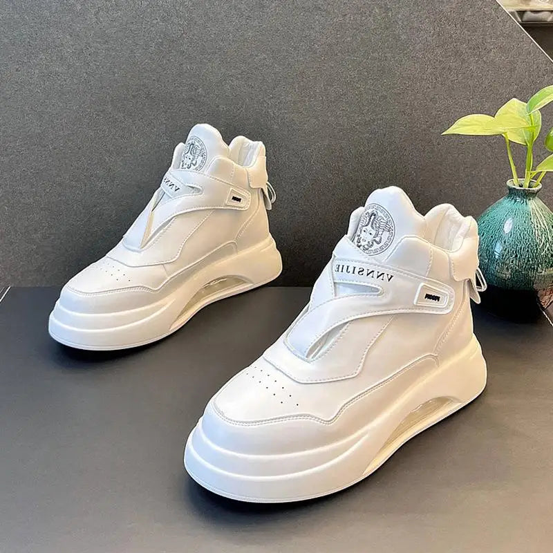 Comfortable High-Top Men's Casual Shoes with Inner Fleece Soft Bottom