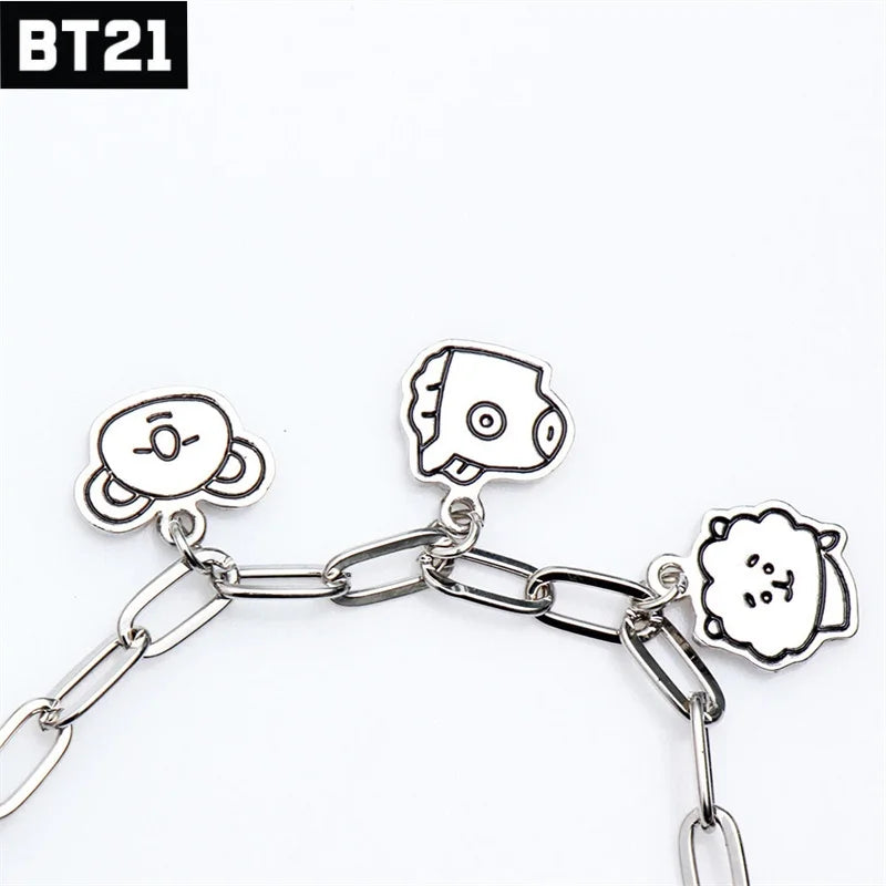 Kawaii Bt21 Bracelet Cartoon New Couple Jewelry