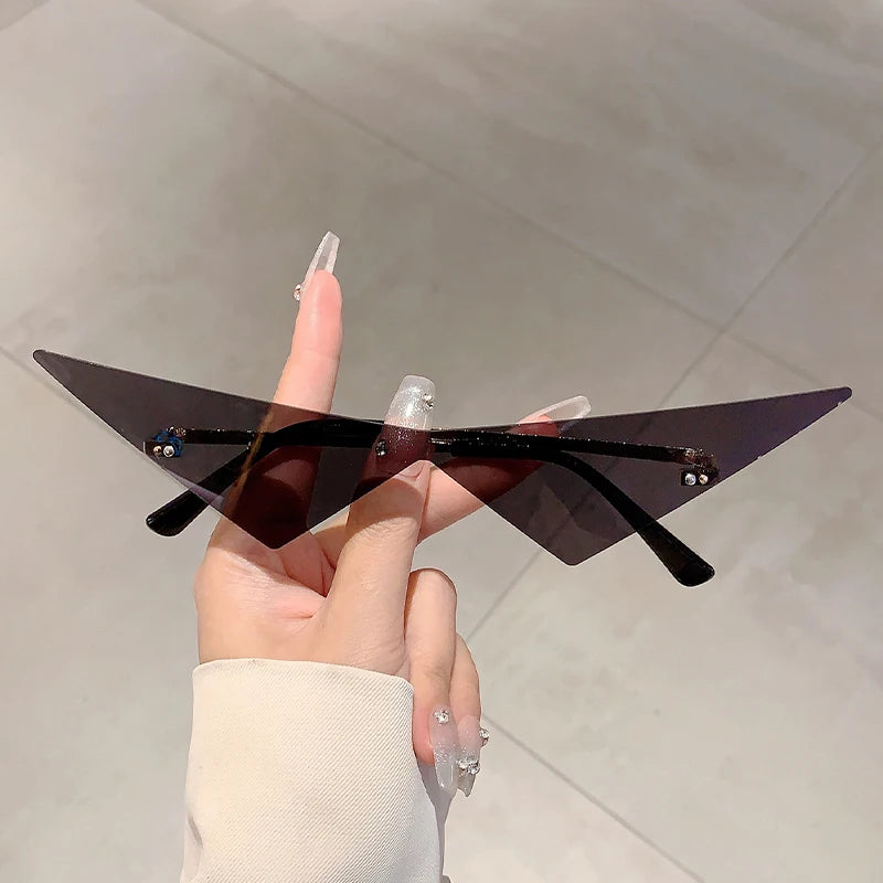 KAMMPT Rimless Triangle Sunglasses