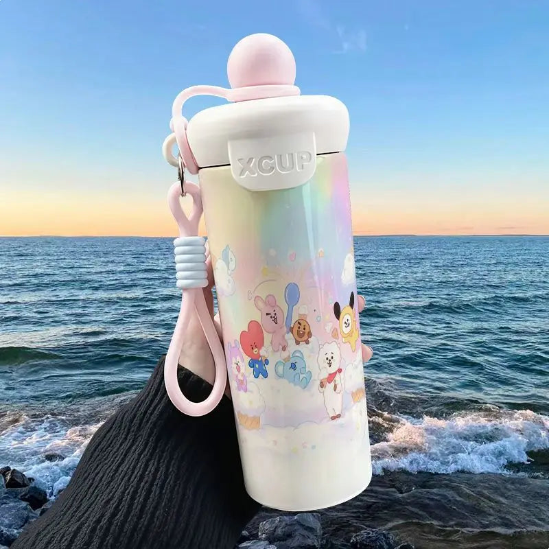 Cute Cartoon Bt21 600Ml Large Capacity Insulated