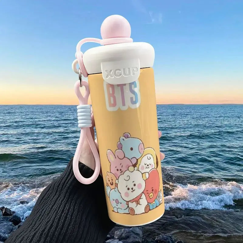 Cute Cartoon Bt21 600Ml Large Capacity Insulated